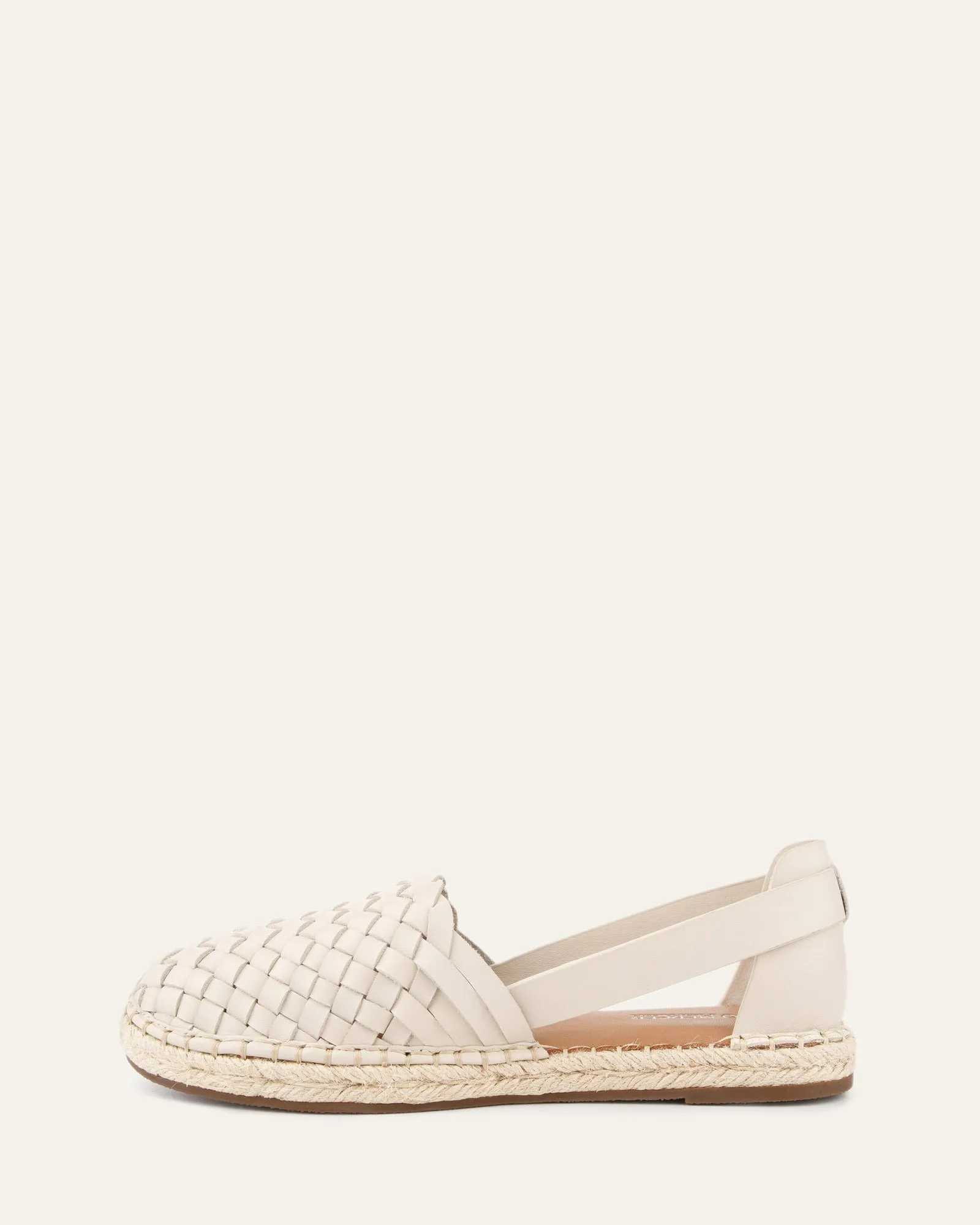 OPAL FLAT ESPADRILLES OFF WHITE LEATHER