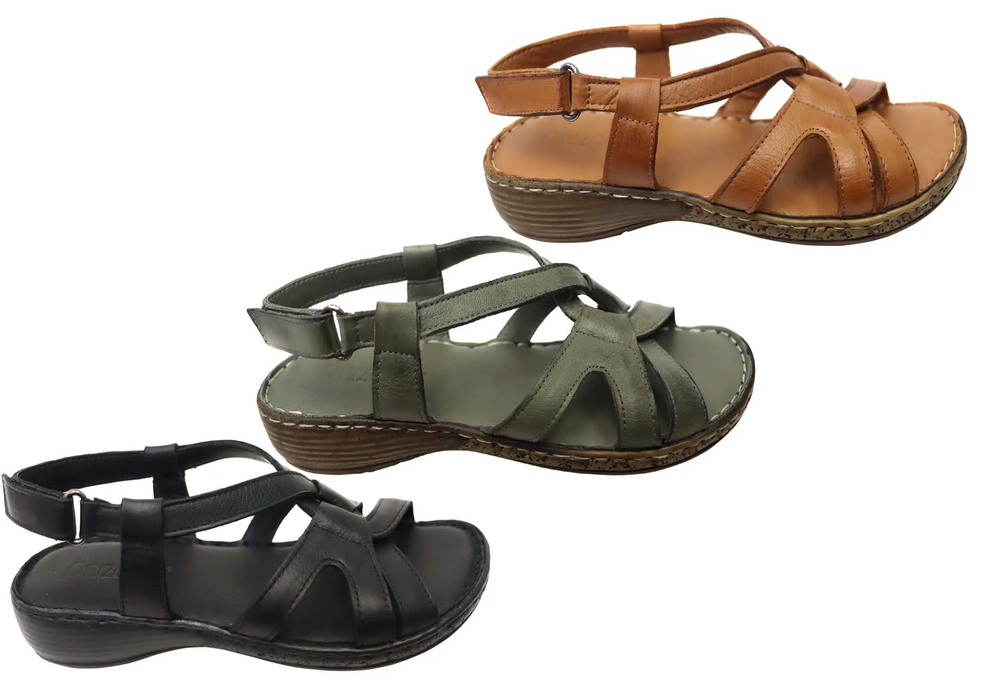 Orizonte Glory Womens Comfortable European Leather Sandals