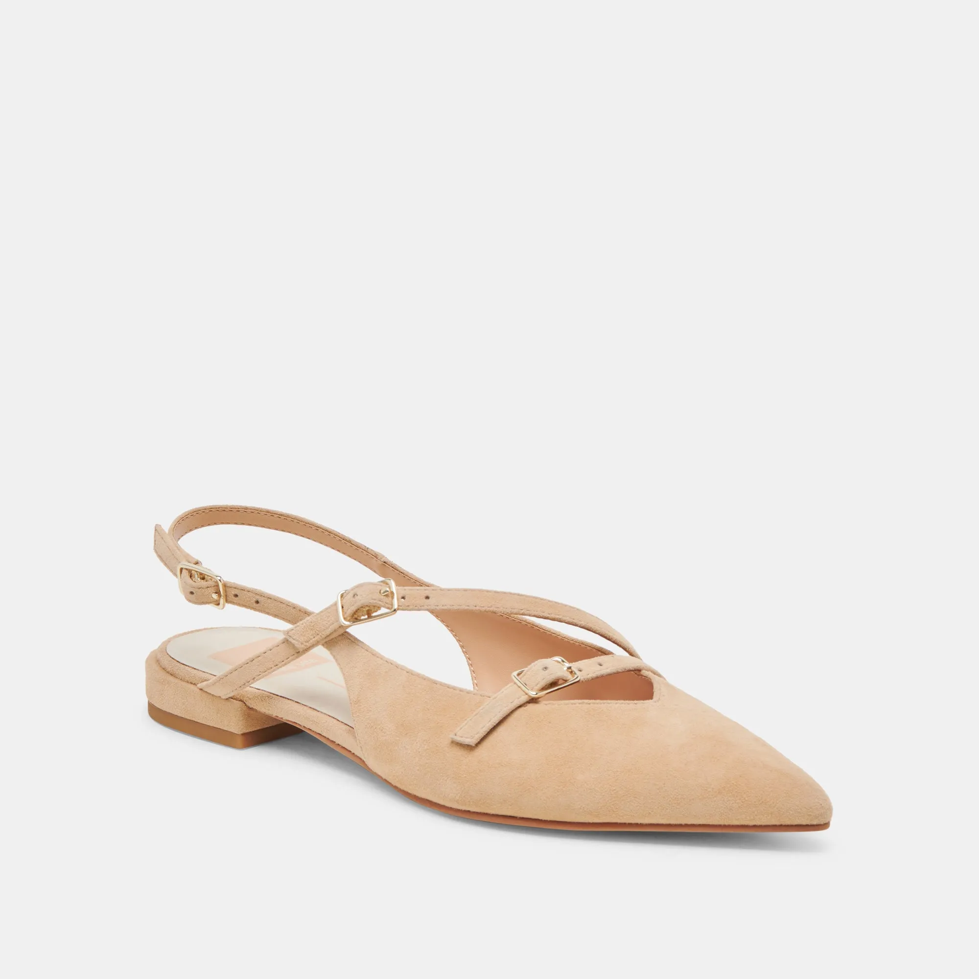 PAMLA FLATS TAN SUEDE