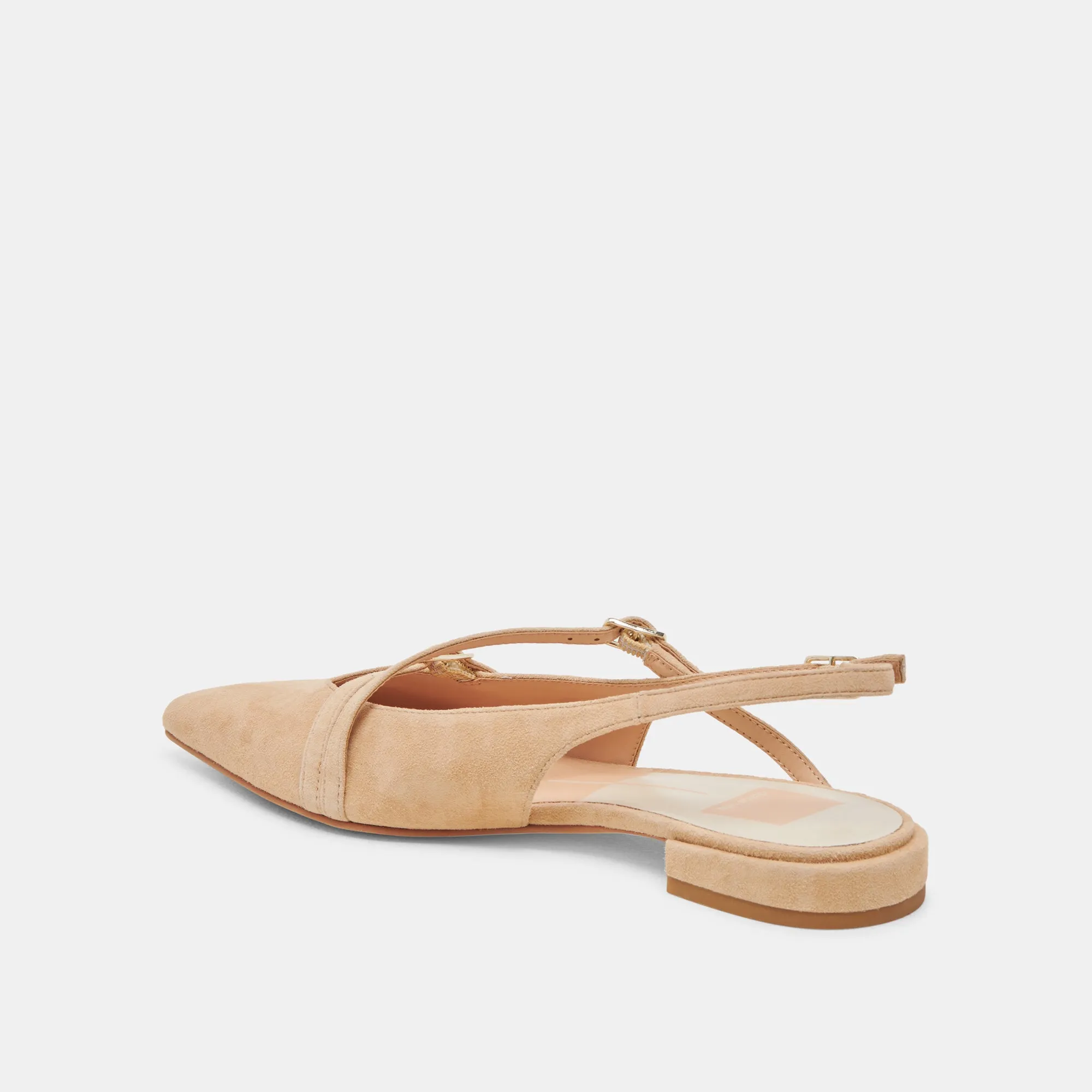 PAMLA FLATS TAN SUEDE