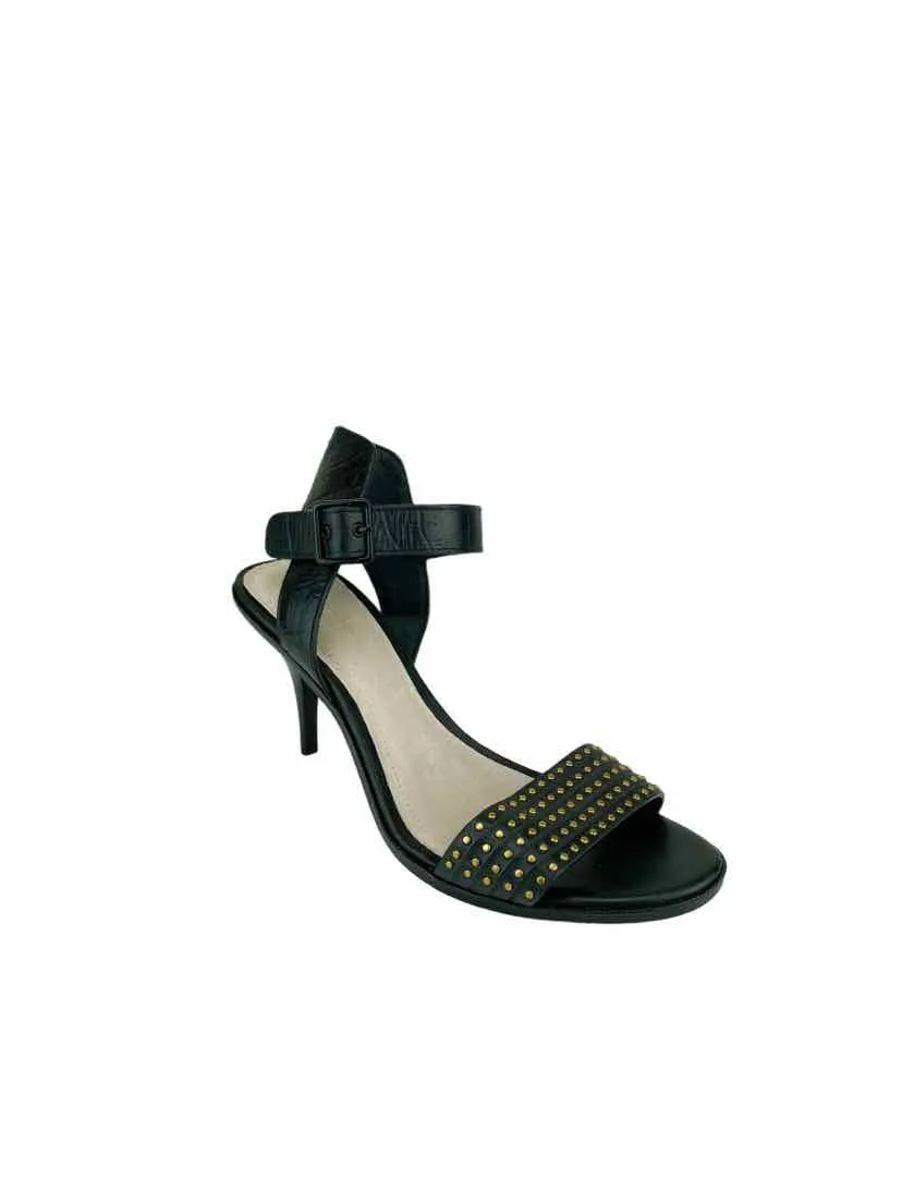 Pour La Victoire Women's Ankle Strap Stud Sandal Black Size 8.5 (may run big)