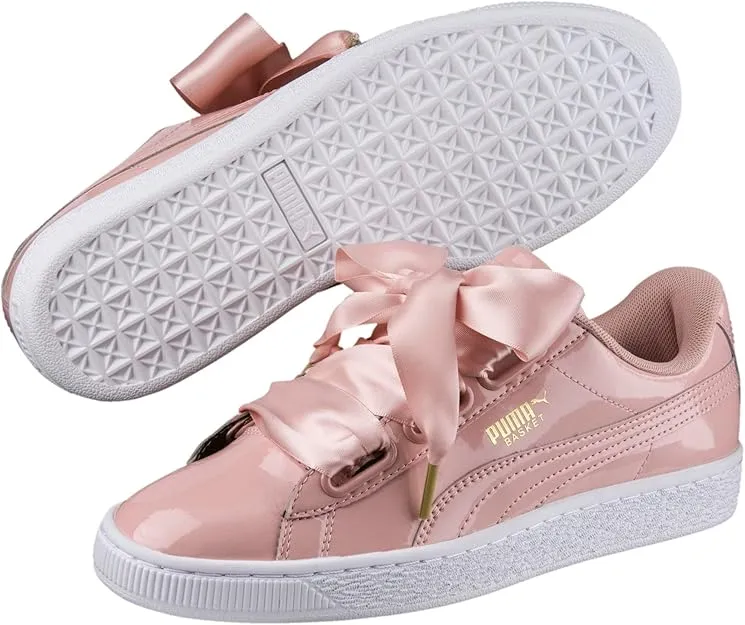 PUMA - Trainers Beige Basket Heart Patent Shoes