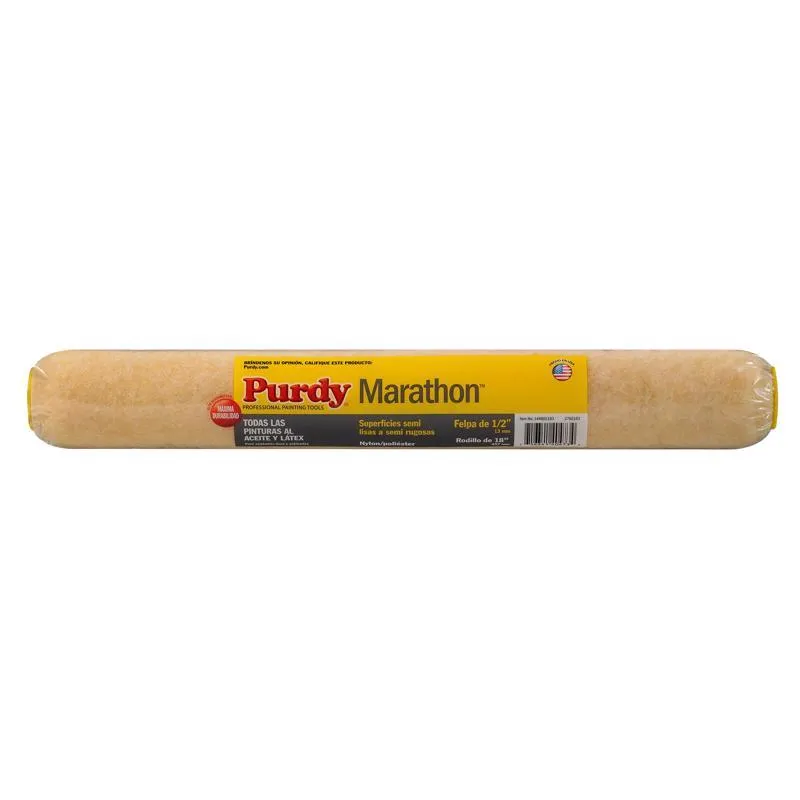 Purdy Marathon Nylon/Polyester 18 in. W X 1/2 in. Paint Roller Cover 1 pk