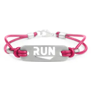 RUN - Running Bracelet - Pink or Black Leather