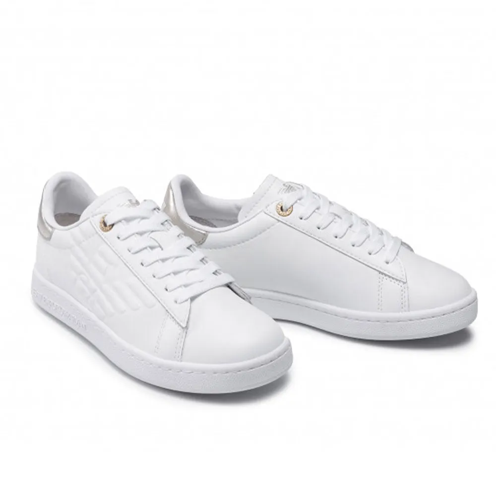 Scarpe Donna EA7 Emporio Armani Sneakers  Con Logo Laterale Colore White - Gold