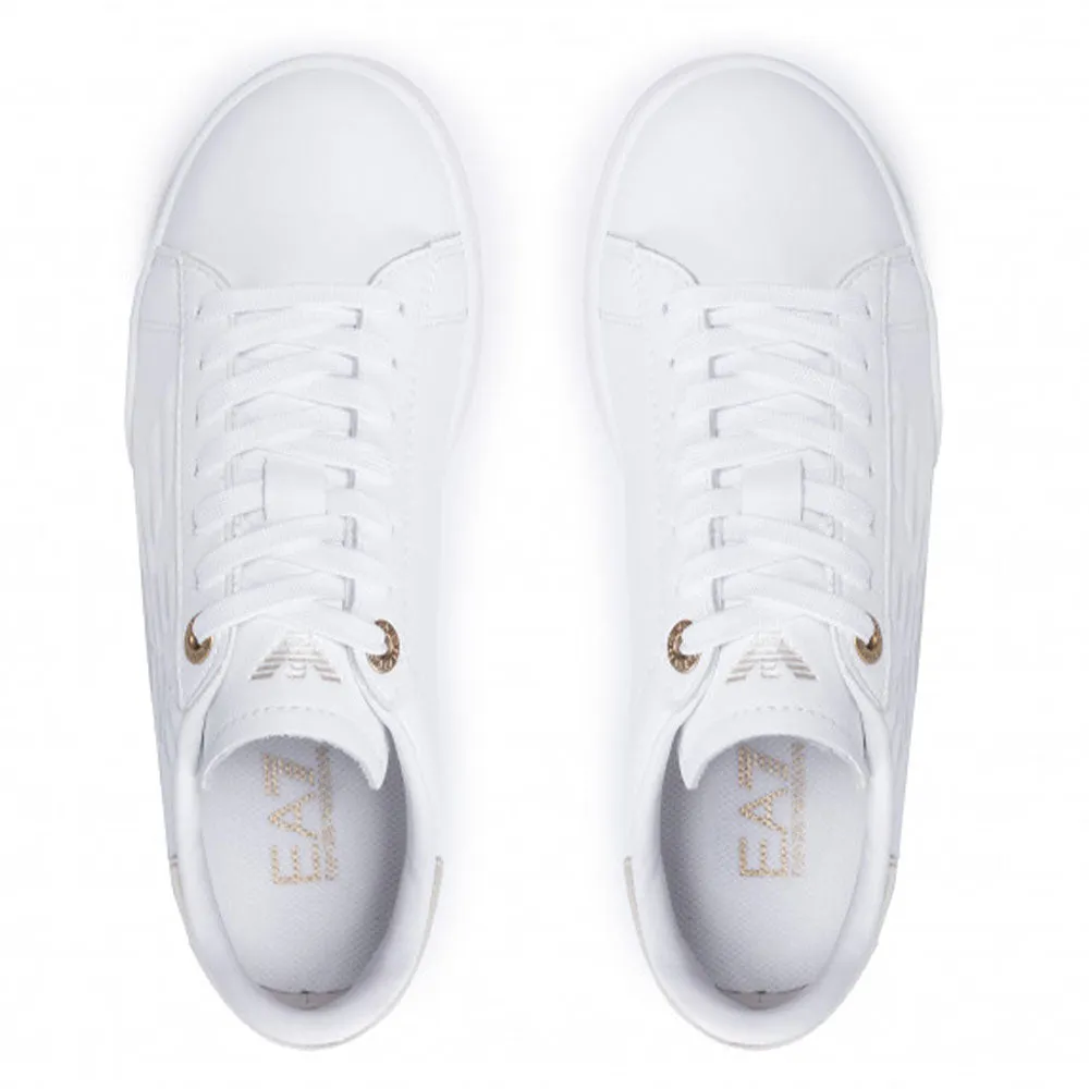 Scarpe Donna EA7 Emporio Armani Sneakers  Con Logo Laterale Colore White - Gold