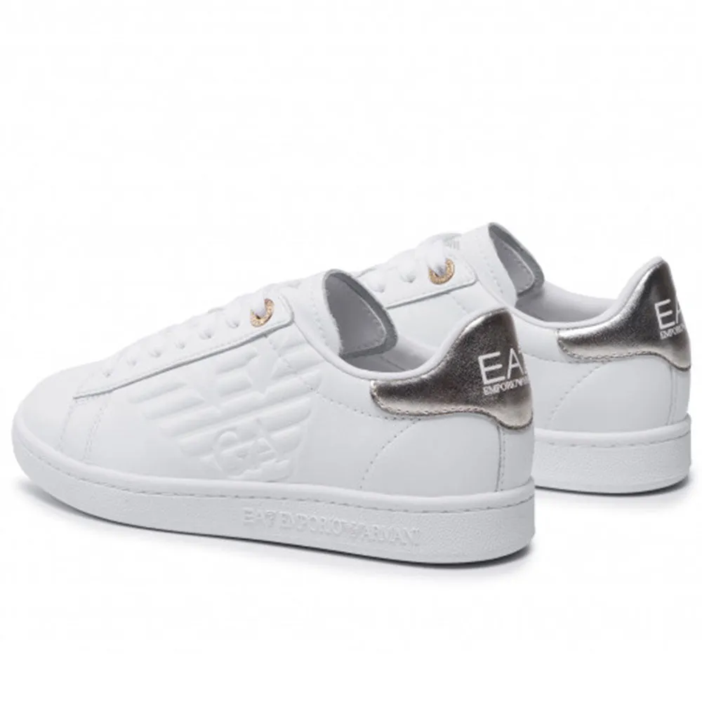 Scarpe Donna EA7 Emporio Armani Sneakers  Con Logo Laterale Colore White - Gold