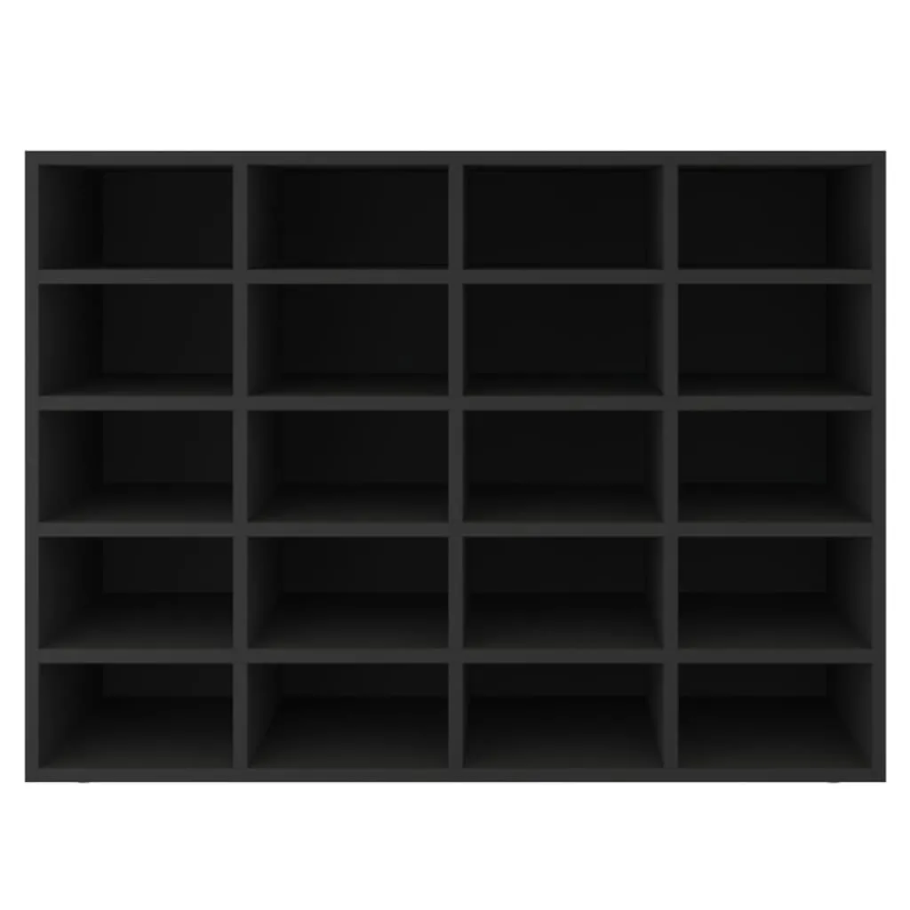 Shoe Rack Chipboard 92x30x67.5 cm Black