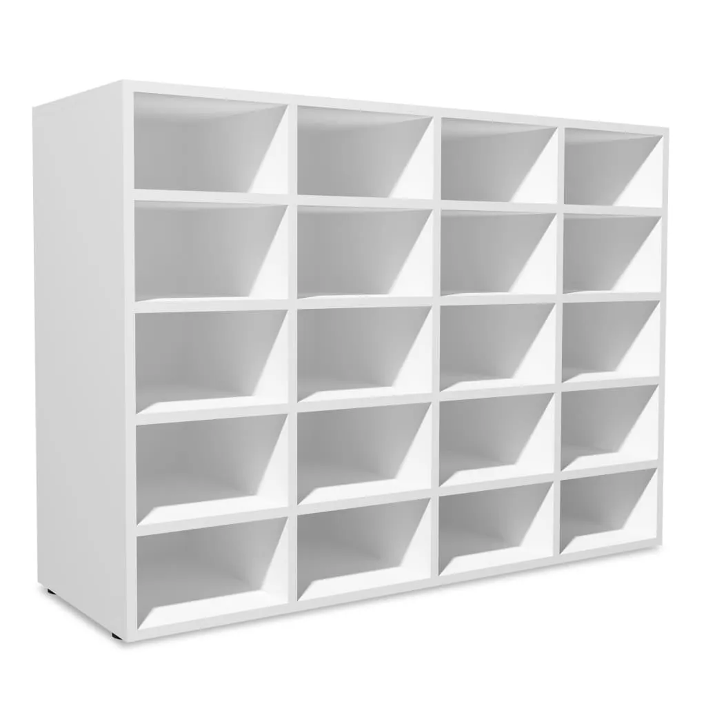 Shoe Rack Chipboard 92x30x67.5 cm White