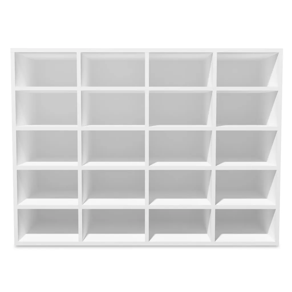 Shoe Rack Chipboard 92x30x67.5 cm White