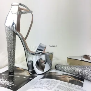 Silver Mirror Shiny Platforms