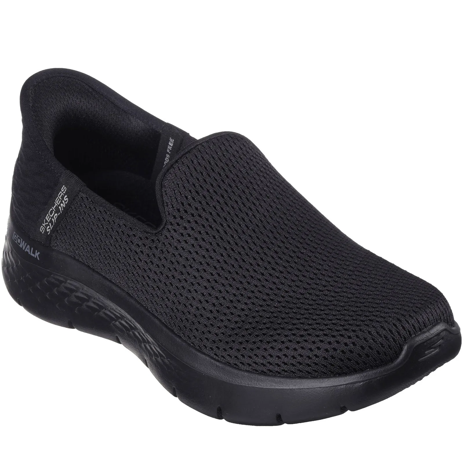 Skechers Womens Go Walk Flex Slip-ins Trainers - All Black