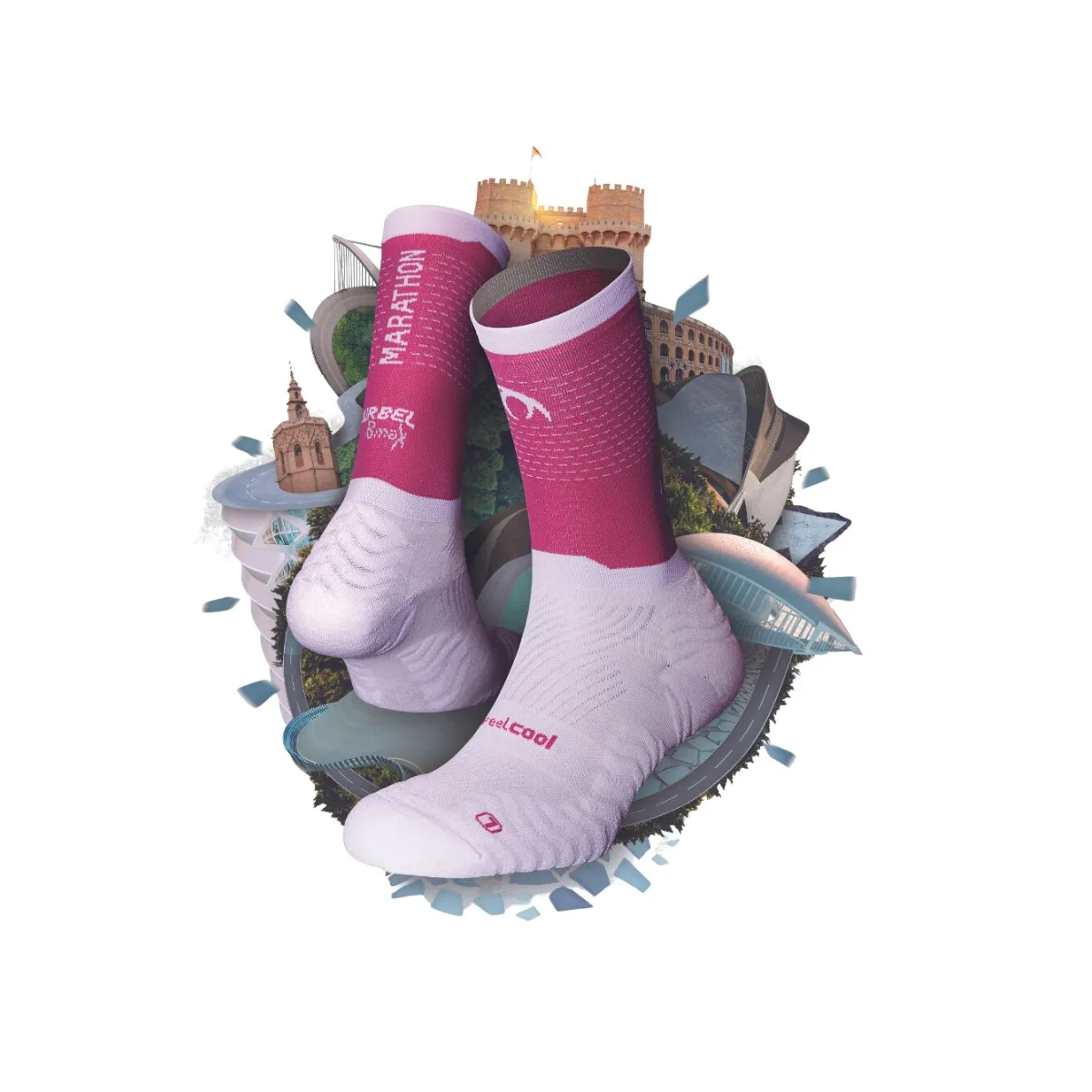 Socks Lurbel Tiwar Five Valencia Marathon Pink