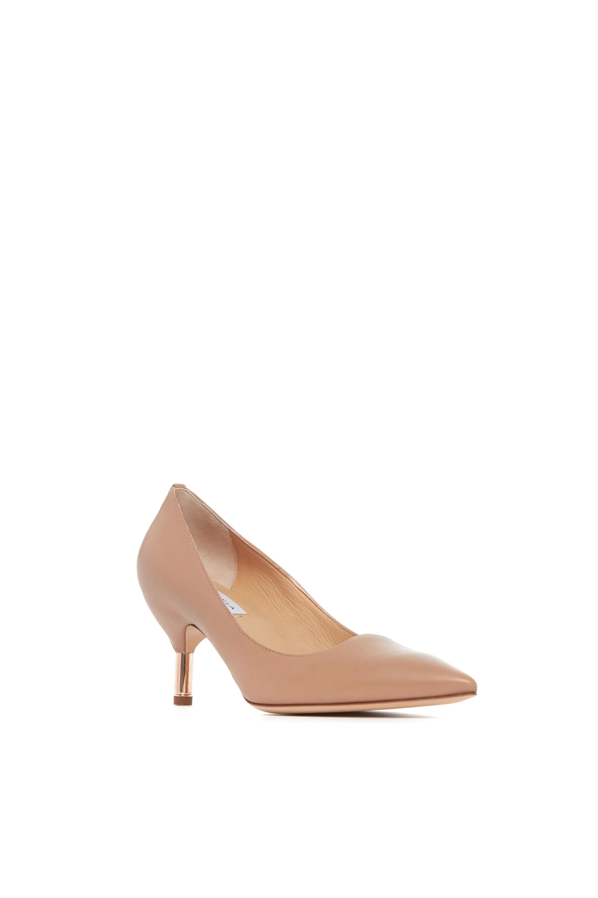 Sofia Pump in Dark Camel Leather