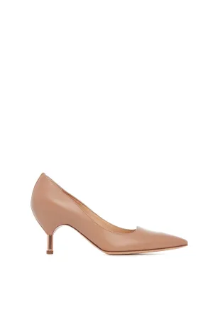 Sofia Pump in Dark Camel Leather