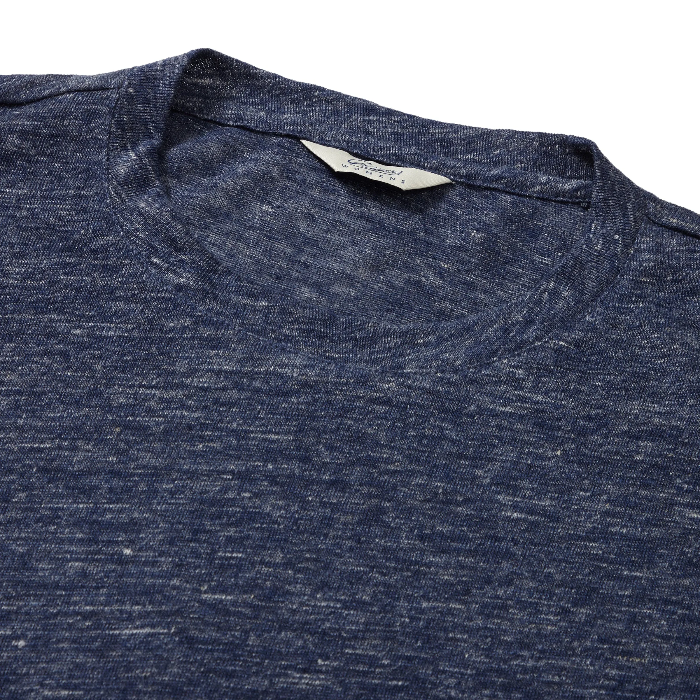 Soldano Women's Linen Tee - Navy (Final Sale)