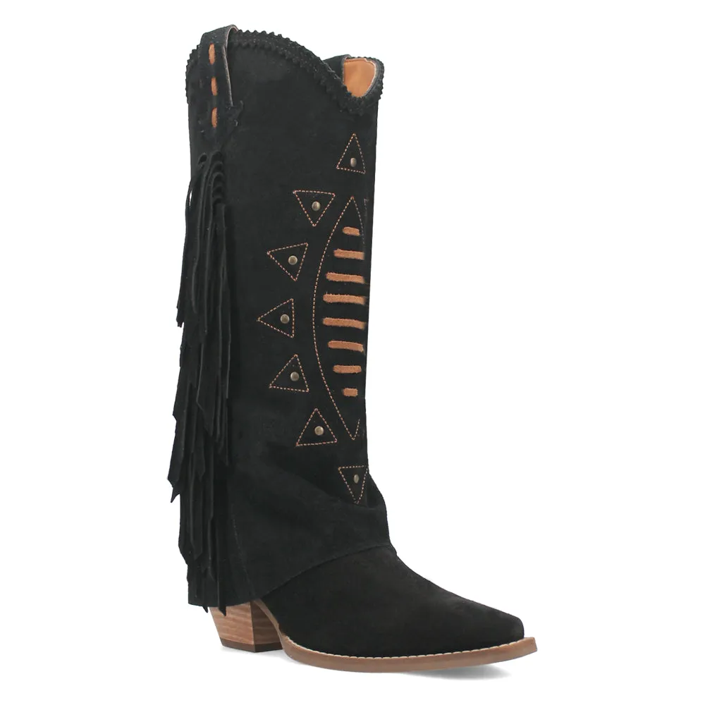 Spirit Trail Studded Embroidered Snip Toe Cowboy Boots