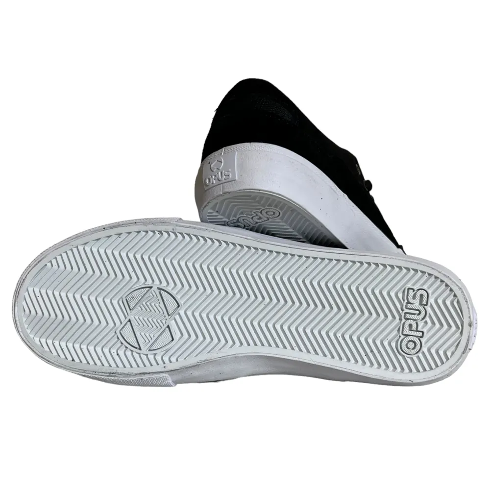 Standard Low Opus Footwear Black White Suede Shoes