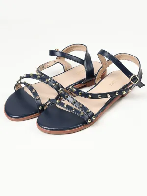 Studded Sandals - Blue