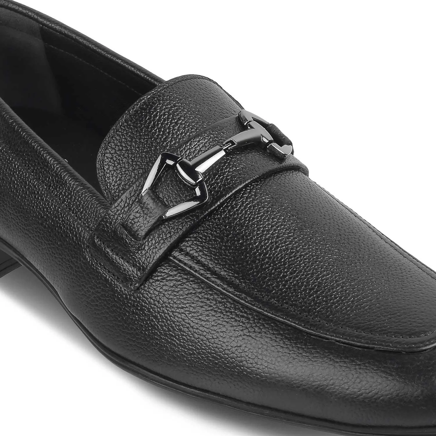 The Bremen Black Men's Leather Loafers Tresmode