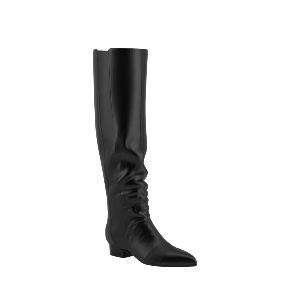 The Knee High Boot Coal Leather