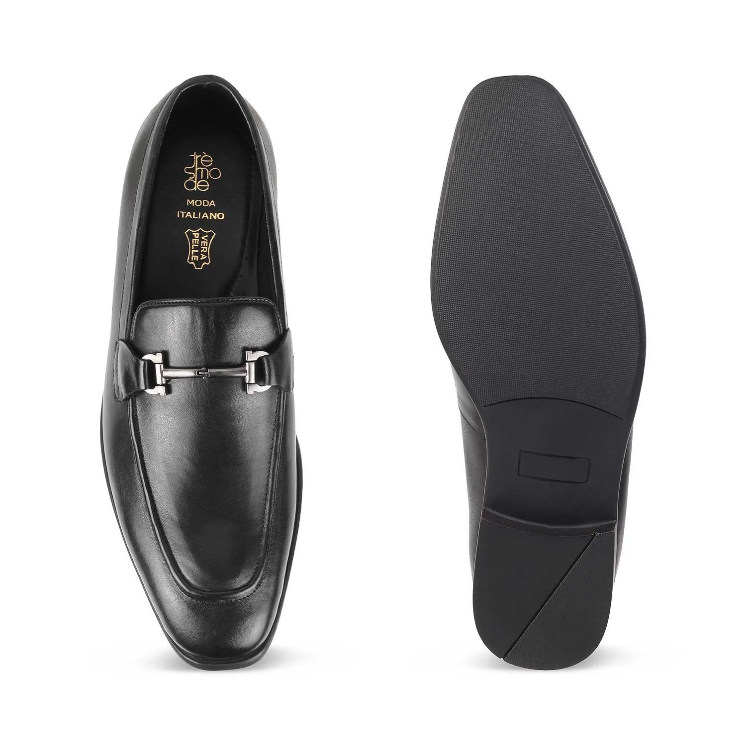 The Yobaa Black Men's Leather Loafers Tresmode