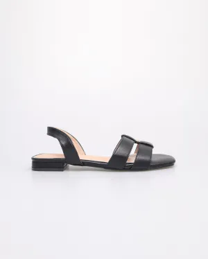 Tomaz NN357 Ladies Square Toe Slingback Flats (Black)