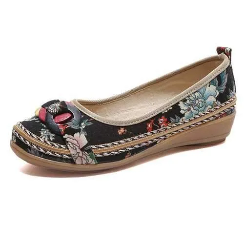 US Size 5-11 Embroidery Loafers For Wome