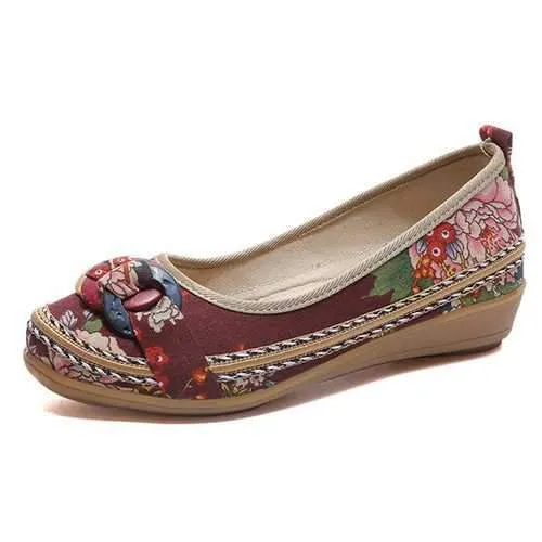 US Size 5-11 Embroidery Loafers For Wome