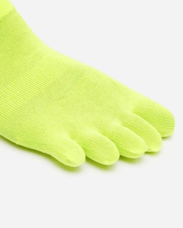 Vibram Athletic No Show Five Fingers Performance Toe Socks - Yellow