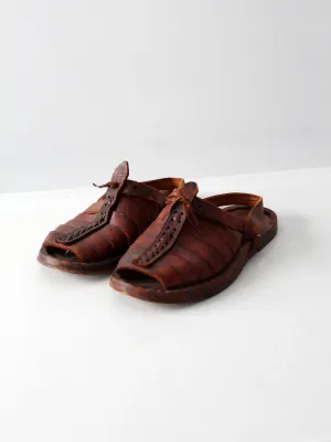 vintage 70s huaraches leather sandals