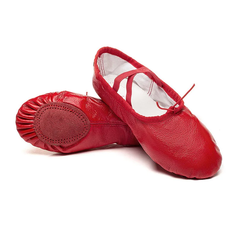 Woman's Classic Yoga Leather Ballet Dancing Shoes