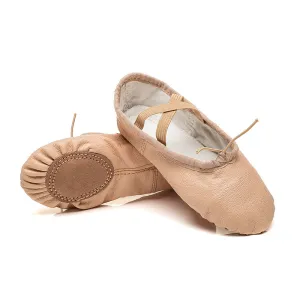 Woman's Classic Yoga Leather Ballet Dancing Shoes