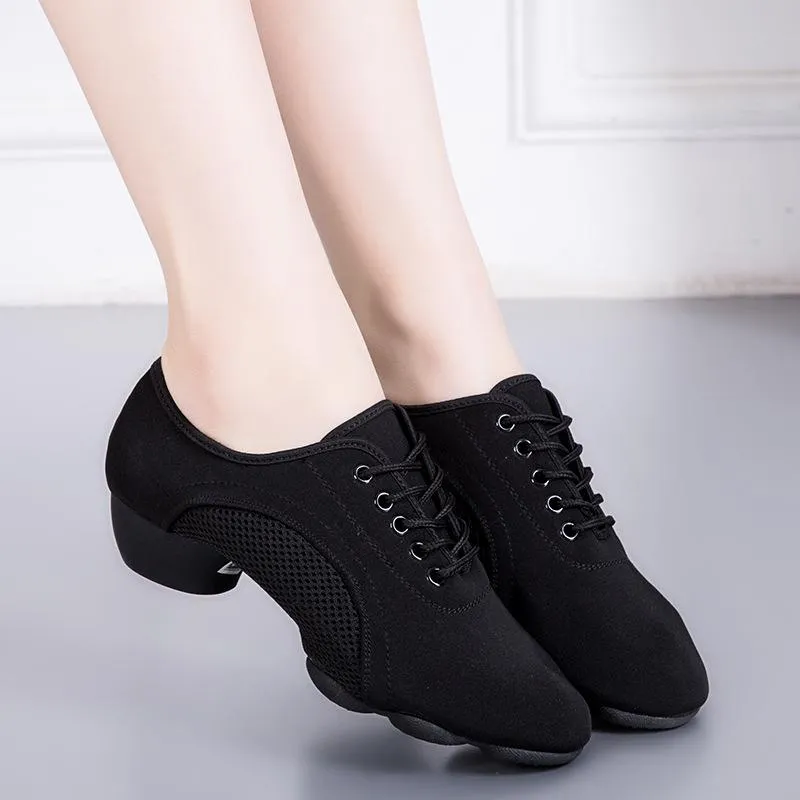 Women's Canvas 3cm Heels Teaching & Practice Shoes Ballroom Dance Shoes