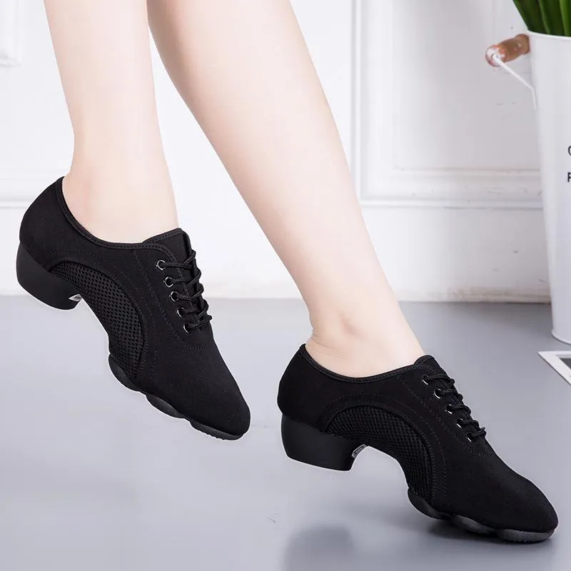 Women's Canvas 3cm Heels Teaching & Practice Shoes Ballroom Dance Shoes