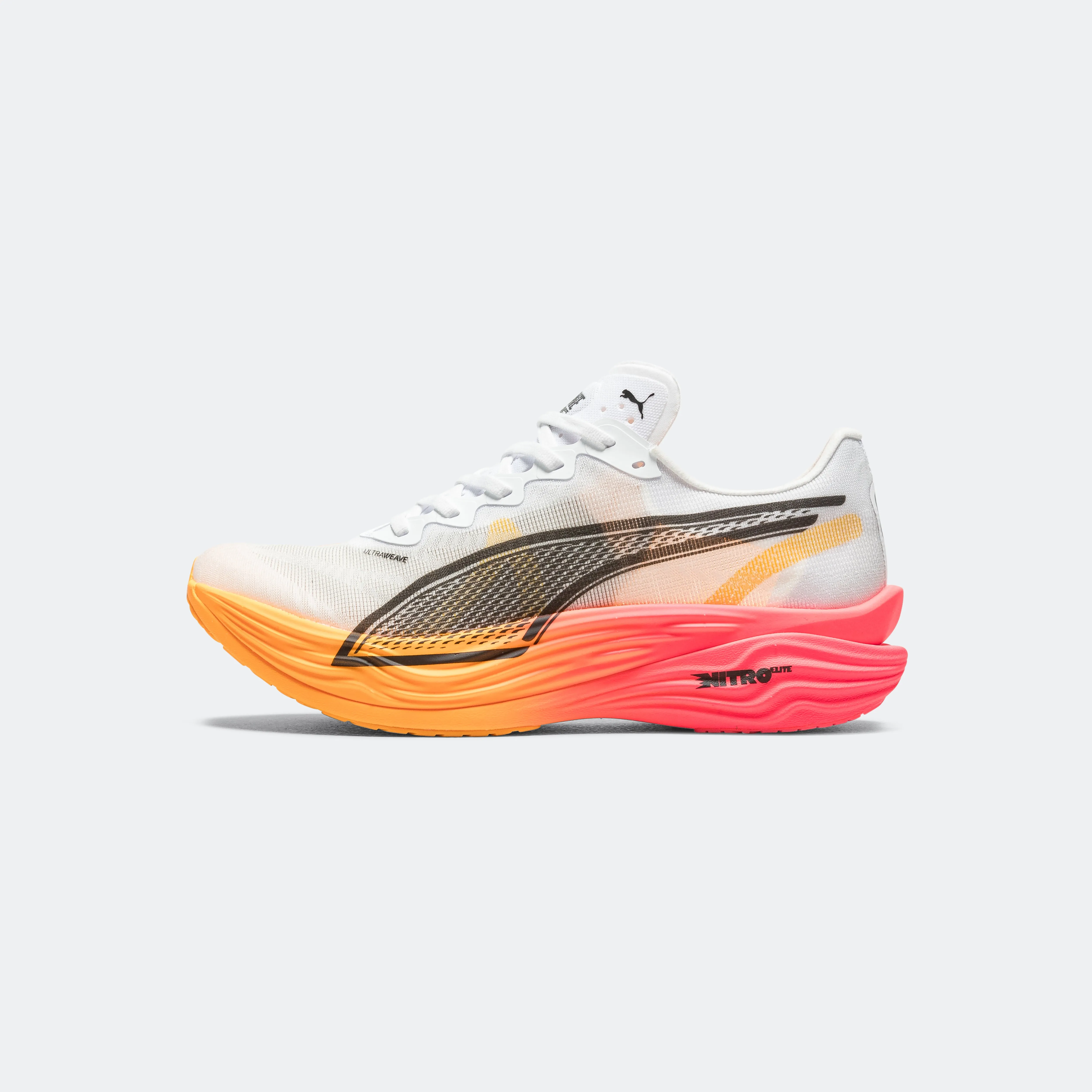 Womens Deviate NITRO Elite 3 PROTO - White/Sunset Glow-Sun Stream