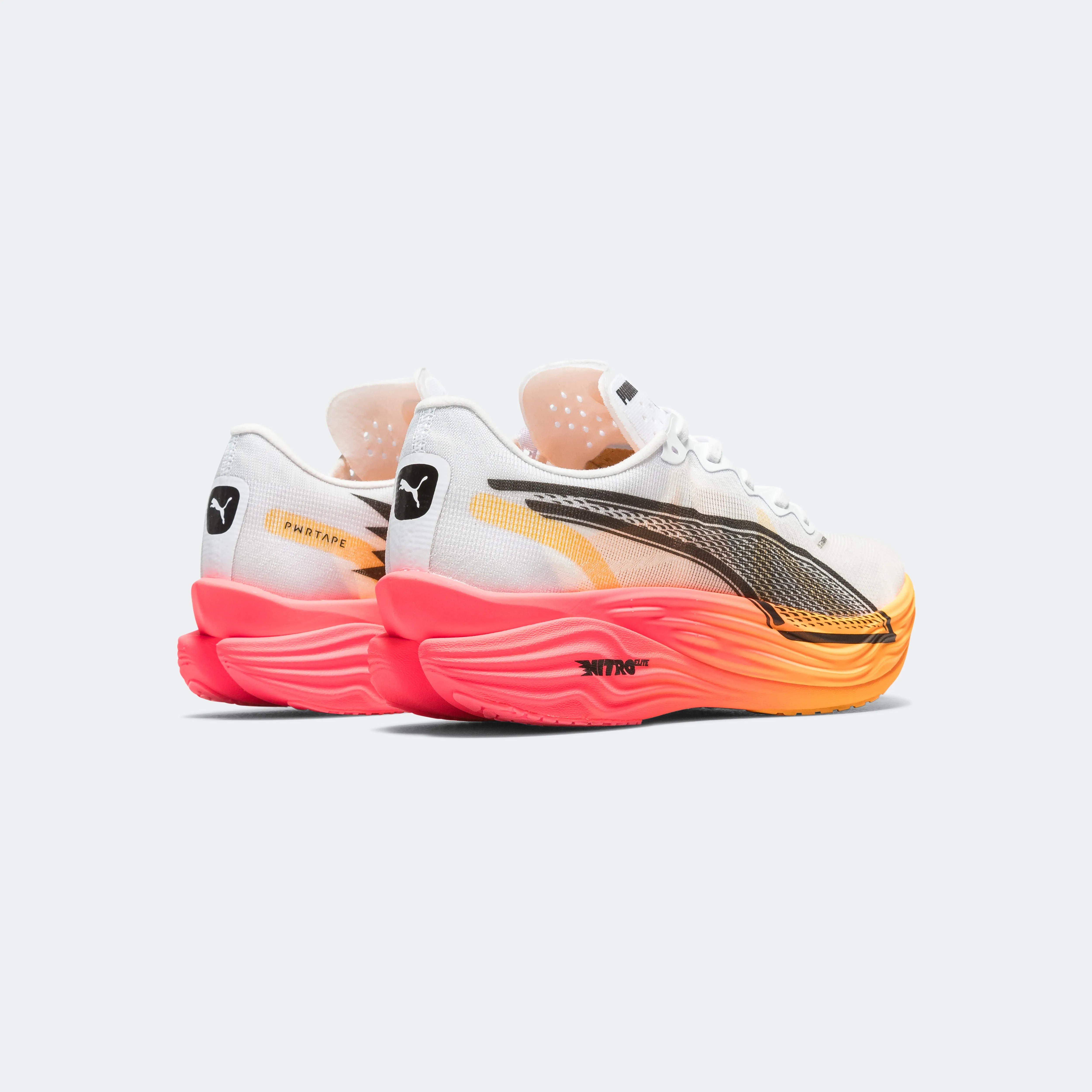 Womens Deviate NITRO Elite 3 PROTO - White/Sunset Glow-Sun Stream