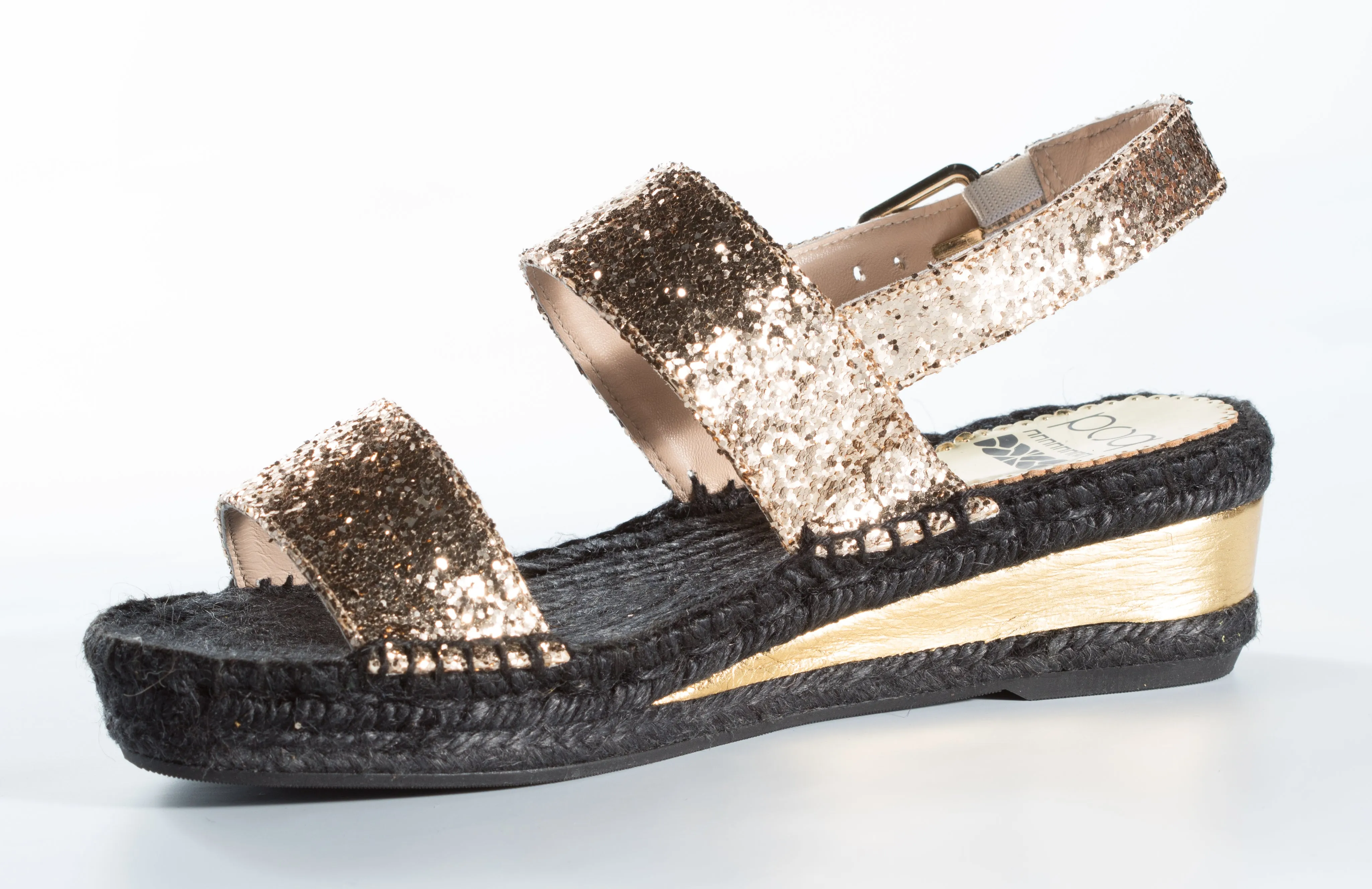 Women´s Sandals Espadrilles Aurora - Eco friendly Gold fabric