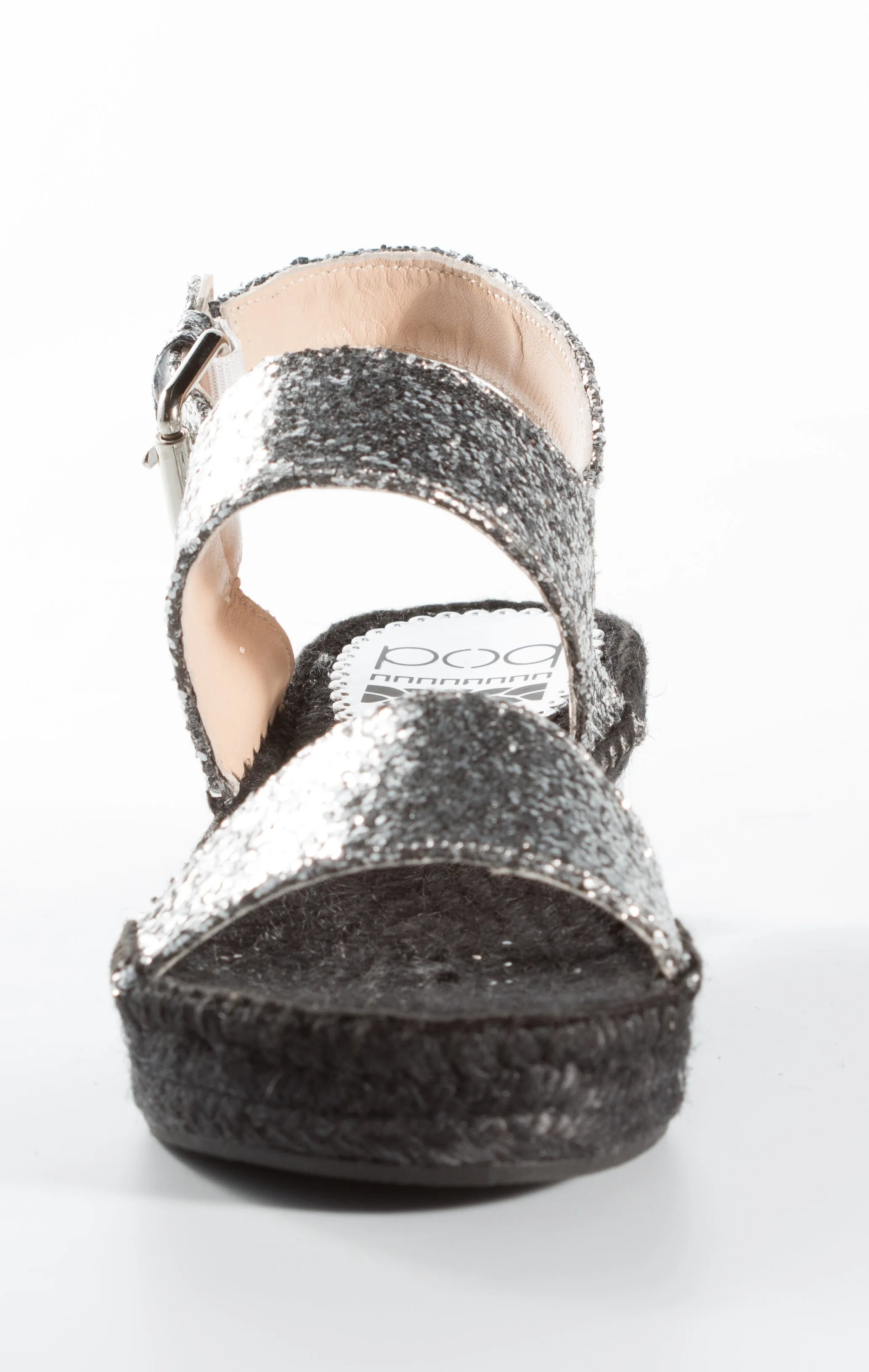 Women´s sandals espadrilles Aurora - Ecofriendly Silver fabric