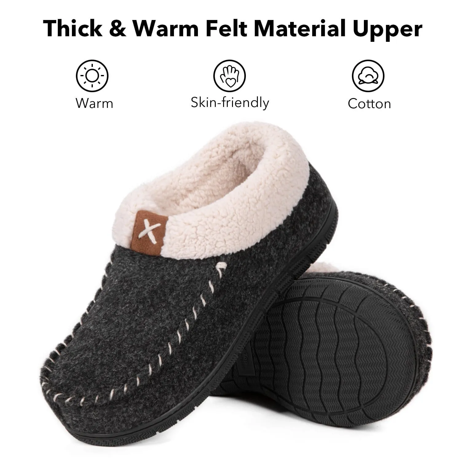 Women's Wool Felt Hi-Top Moccasin Slippers