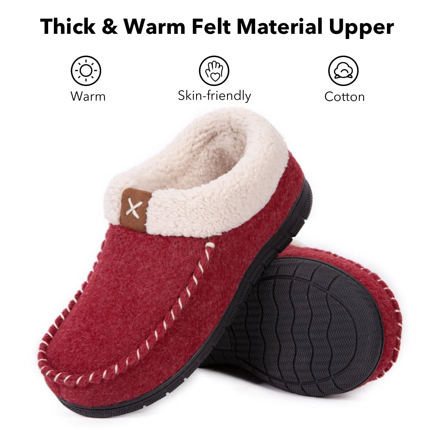 Women's Wool Felt Hi-Top Moccasin Slippers